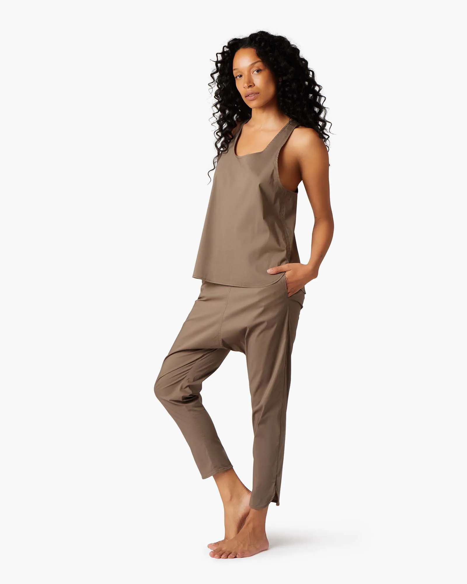 Poplin Tank - Khaki