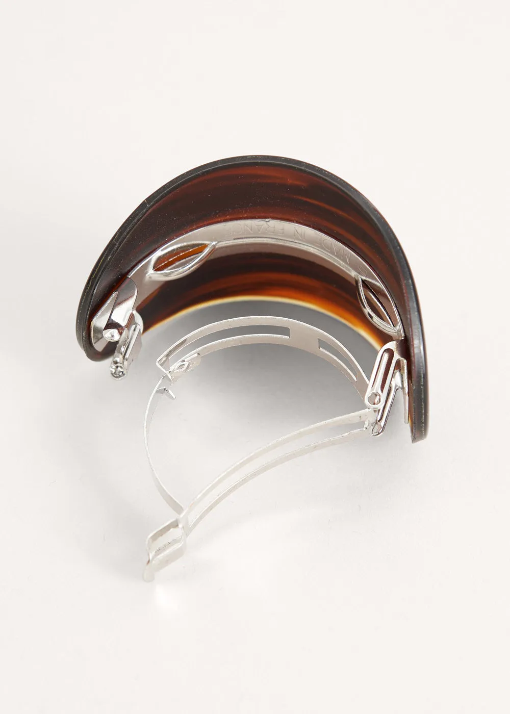ROUND RESIN HAIR CLIP - AMBER