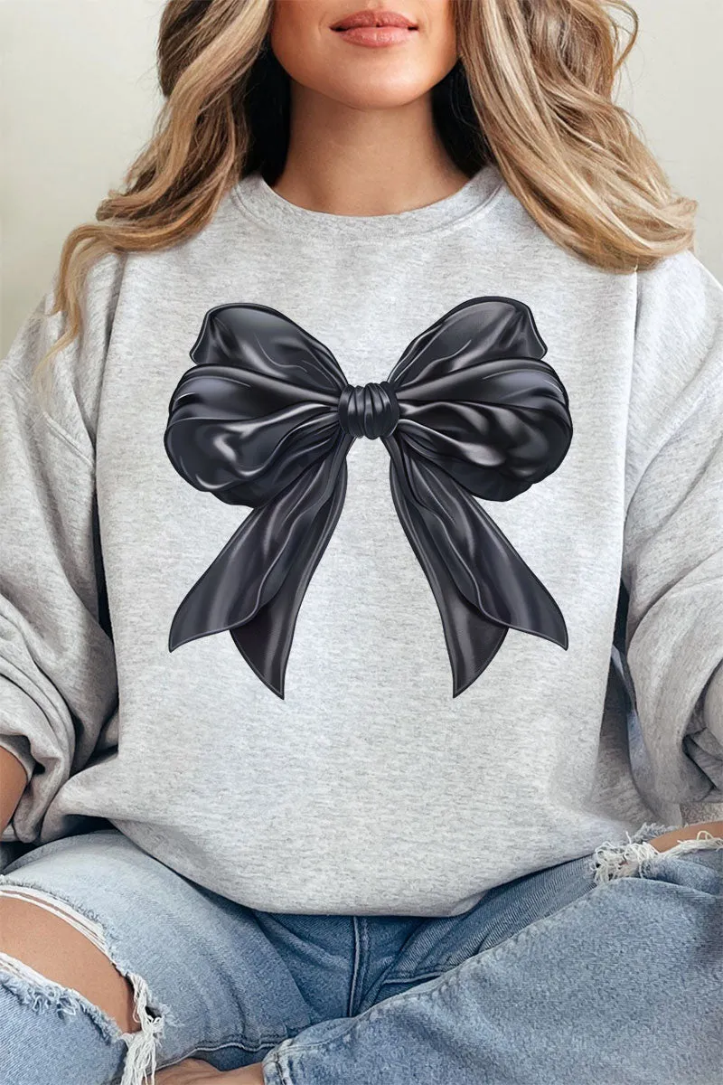 Satin Black Bow Unisex NuBlend Crew Sweatshirt