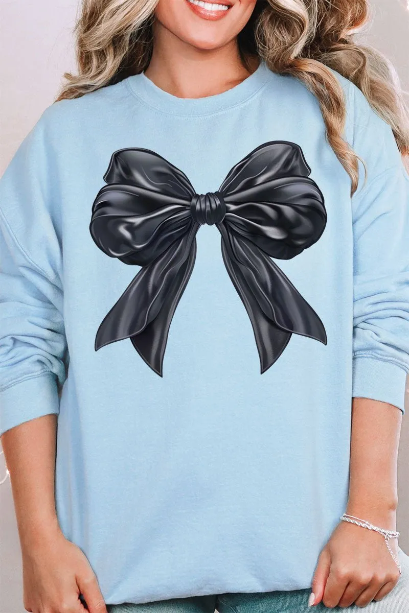 Satin Black Bow Unisex NuBlend Crew Sweatshirt