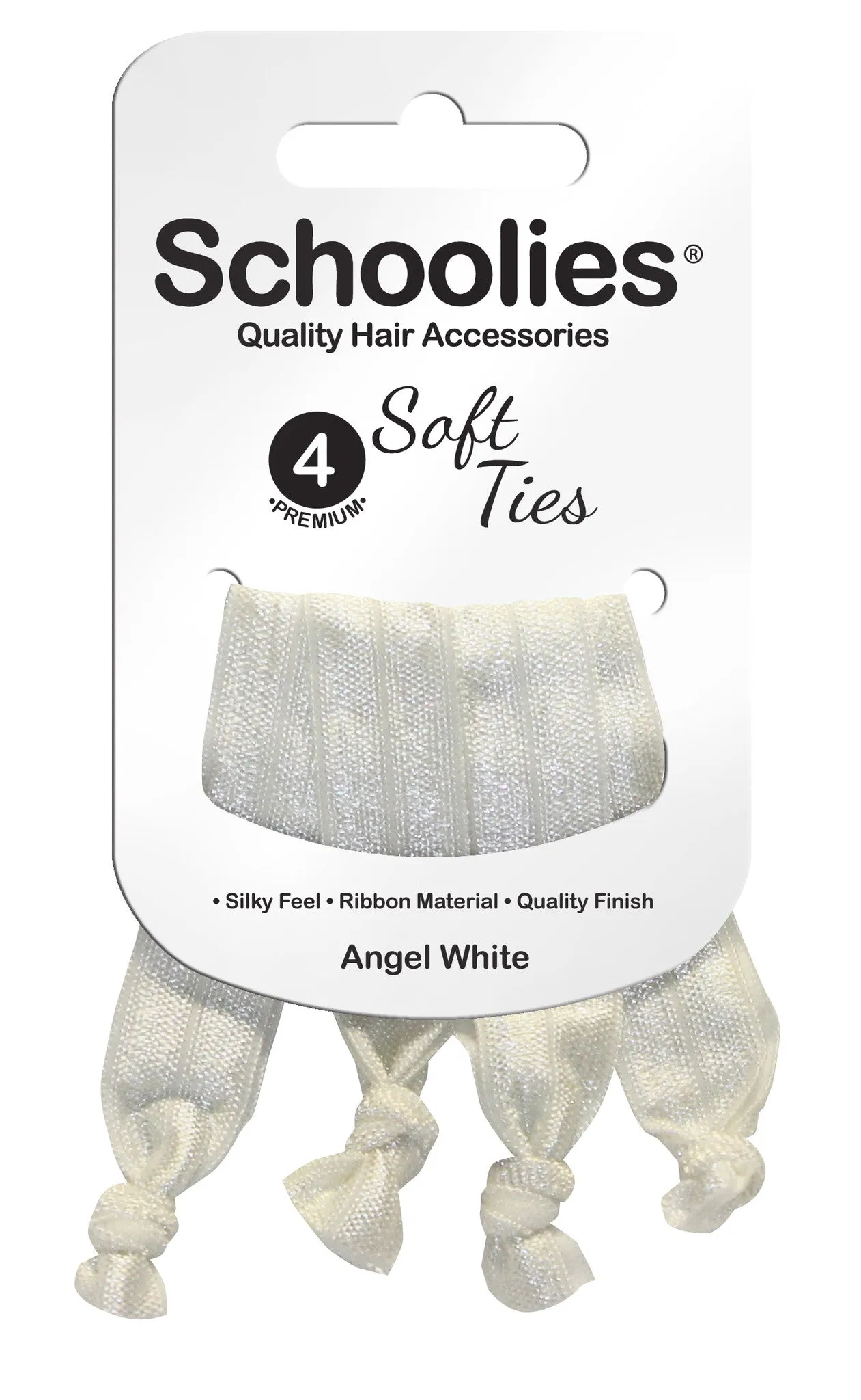 Schoolies Soft Ties 4pc - Angel White