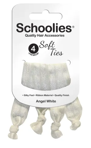 Schoolies Soft Ties 4pc - Angel White