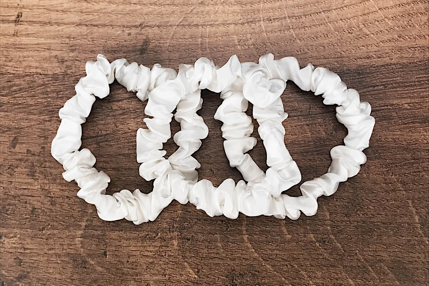 Silk Hair Ties - Ivory (Skinny)