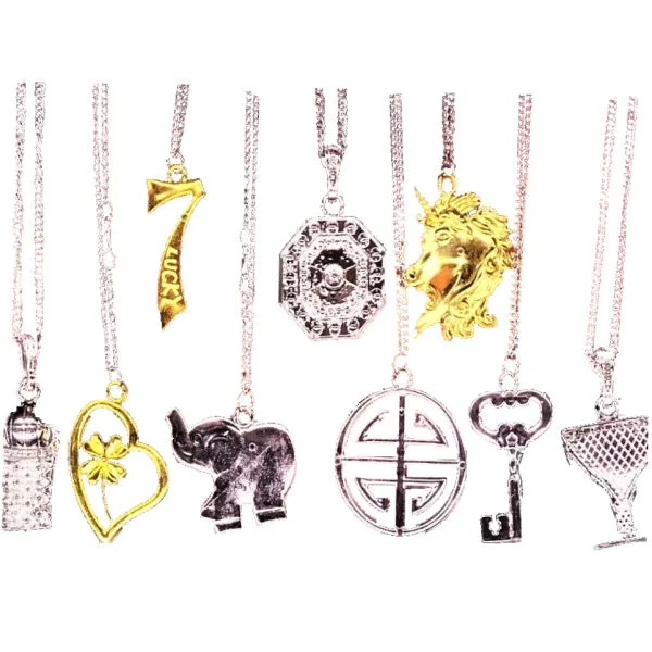 Silver N Gold Necklaces 2" Capsules