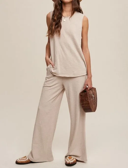 Soft Knit Tank and Sweat Pant Set