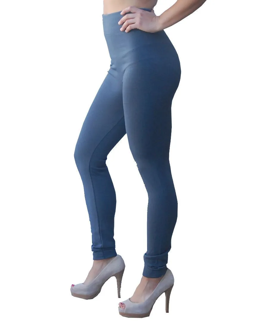 Solid Leggings Gray Regular