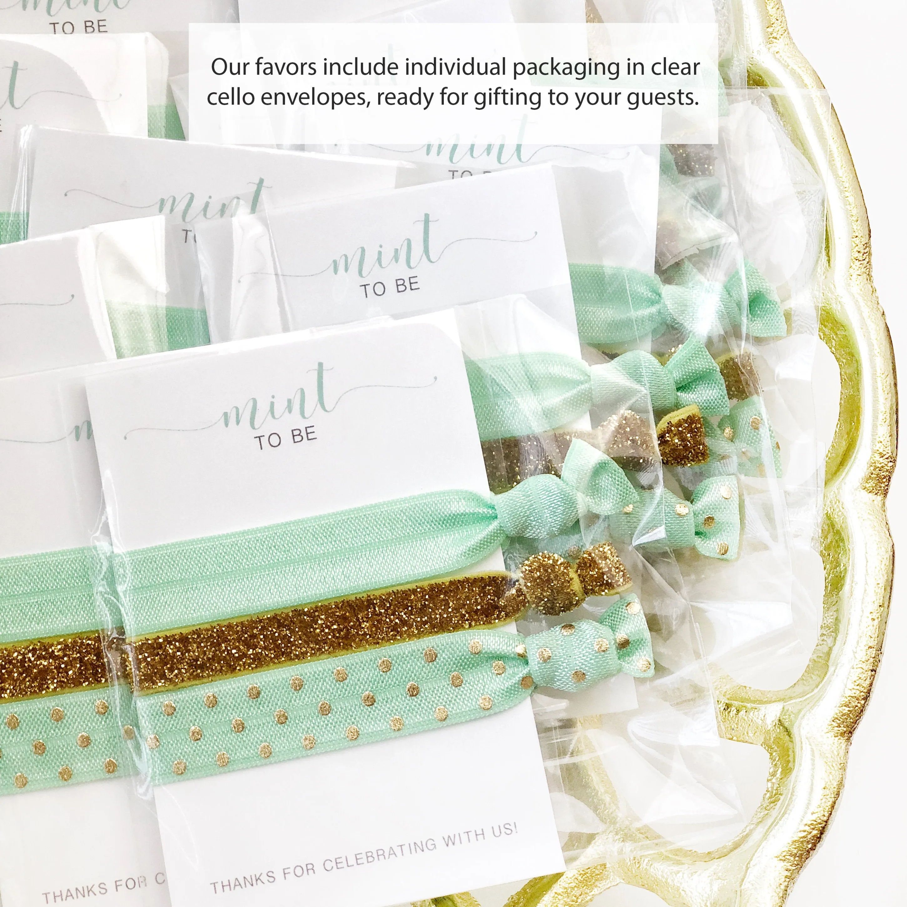Sprinkle Baby Girl Shower Favors, Aqua and Pink Baby Shower, Hair Ties