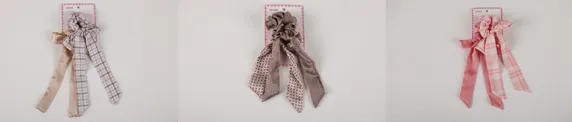 Striped Ribbon Hair Ties (2 pcs)