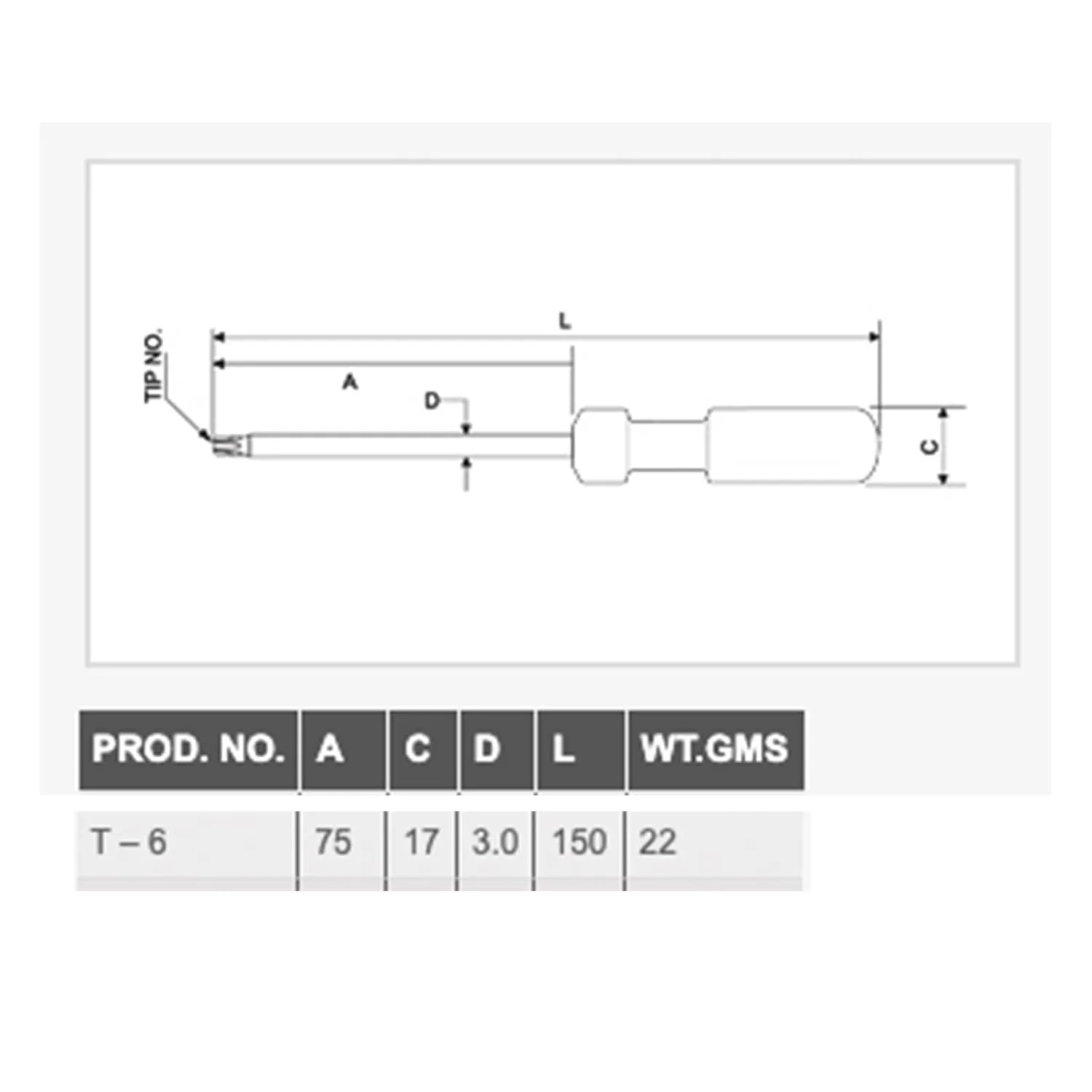 TAPARIA T-6 Torx Screwdriver