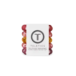 Teleties Hair Tie - Tiny Band Pack of 5 - Burgundy Bliss