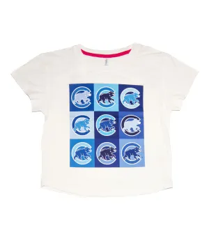 Terez Girls Cubs Blue Logos Baby Tee