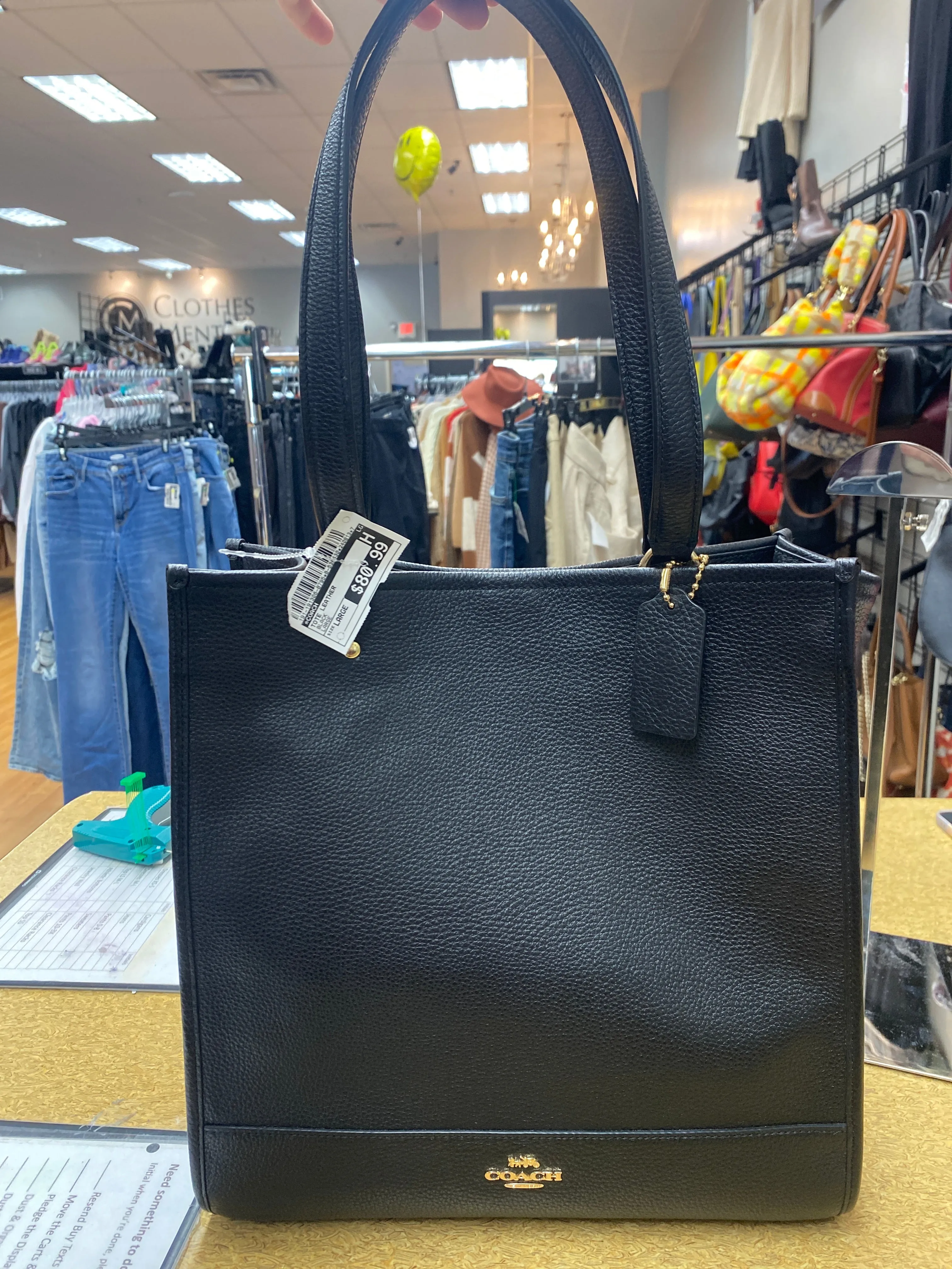 Tote Leather By Coach, Size: Large
