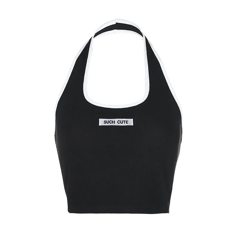 Women's Gothic Sporty Skinny Halter Tank tops